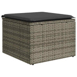 NNEVL 2 Piece Garden Sofa Set with Cushions Grey Poly Rattan Acacia
