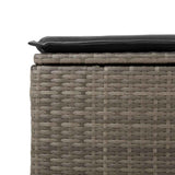 NNEVL 2 Piece Garden Sofa Set with Cushions Grey Poly Rattan Acacia