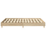 NNEVL Bed Frame No Mattress Sonoma Oak 150x200 cm Engineered Wood