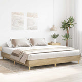 NNEVL Bed Frame without Mattress Sonoma Oak 180x200cm Engineered Wood