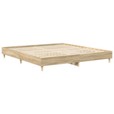 NNEVL Bed Frame without Mattress Sonoma Oak 180x200cm Engineered Wood