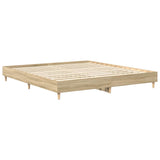 NNEVL Bed Frame without Mattress Sonoma Oak 180x200cm Engineered Wood