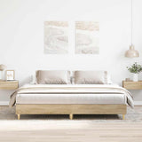 NNEVL Bed Frame without Mattress Sonoma Oak 180x200cm Engineered Wood