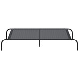 NNEVL Elevated Dog Bed Black 130x80x20 cm Textilene and Steel