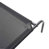 NNEVL Elevated Dog Bed Black 130x80x20 cm Textilene and Steel