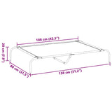 NNEVL Elevated Dog Bed Black 130x80x20 cm Textilene and Steel