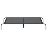 NNEVL Elevated Dog Bed Black 150x90x20 cm Textilene and Steel