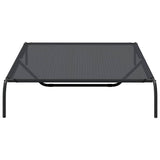 NNEVL Elevated Dog Bed Black 150x90x20 cm Textilene and Steel