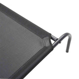 NNEVL Elevated Dog Bed Black 150x90x20 cm Textilene and Steel