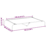 NNEVL Elevated Dog Bed Black 150x90x20 cm Textilene and Steel
