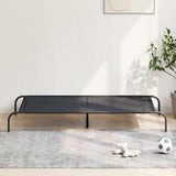 NNEVL Elevated Dog Bed Black 150x90x20 cm Textilene and Steel