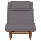 NNEVL Rocking Sun Lounger with Cushion Solid Wood Acacia
