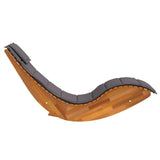 NNEVL Rocking Sun Lounger with Cushion Solid Wood Acacia