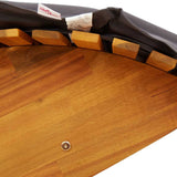 NNEVL Rocking Sun Lounger with Cushion Solid Wood Acacia