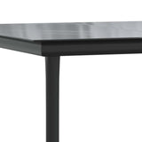 NNEVL 7 Piece Garden Dining Set with Cushions Black Poly Rattan Glass
