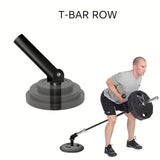 NNETM Heavy Duty T-Bar Row Barbell Attachment - High-Quality Iron(Black)