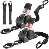 NNETM Retractable Cargo Straps – Heavy-Duty Tie Down Straps with S Hooks