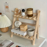 NNETM Clutter-Free and Chic: Wooden 2-Tiers Desktop Organizer Shelves