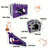 NNETM Felt Rabbit Hideaway Bunny Castle Indoor Habitat