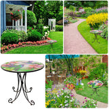 NNETM Round Metal Side Table Hummingbird