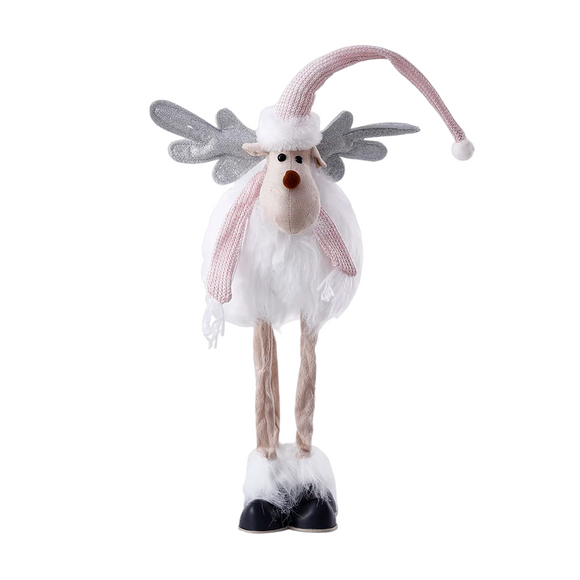 NNEOBA Radiant Reindeer: Large Standing Elk Plush Doll with LED Lights