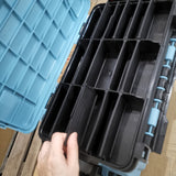 NNETM Double-Layer Outdoor Storage Box with Adjustable Dividers