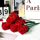 1pcs Red Rose DIY Building Blocks Set for Desk Display