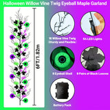 NNETM Halloween Willow Vine Garland with 54 LED Lights