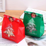 10-Pack Mixed Random Christmas Tree Gift Bags with Stickers