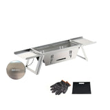 NNETM Portable Folding Charcoal Grill – Stainless Steel BBQ for Camping & Outdoor Use