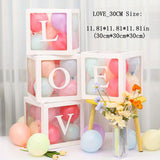NNETM Transparent Balloon Box Set with White LOVE Letters