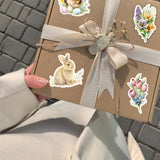 NNETM 50pcs Easter Bunny Rabbit Egg Stickers for DIY Crafts