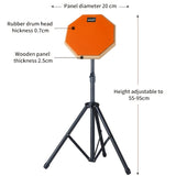 NNETM 8-Inch Wooden Drum Practice Pad Set