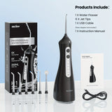 NNETM Water Flosser – Cordless Oral Irrigator with 5 Modes, 350ML Tank, Rechargeable Teeth Cleaner for Home & Travel