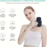 NNETM Cordless Handheld Body Massager with 5 Replaceable Heads(Black)