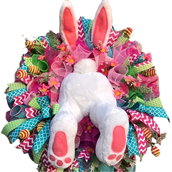 NNETM Classic Easter Bunny Wreath Door Decor