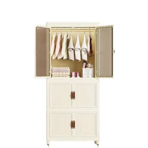 NNETM Effortlessly organize your garments with this portable, foldable storage cabinet