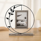 NNETM Classic Round Metal Photo Frame – Gold Decorative Picture Frame