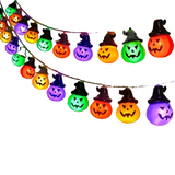 Multicolor Pumpkin Bead String Lights 200cm 10LED