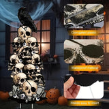NNETM Halloween Skull & Crow Yard Stakes Outdoor Decor