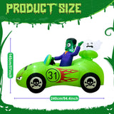 NNEOBA Halloween Inflatable Car Racing with Frank and Ghost