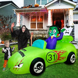 NNEOBA Halloween Inflatable Car Racing with Frank and Ghost