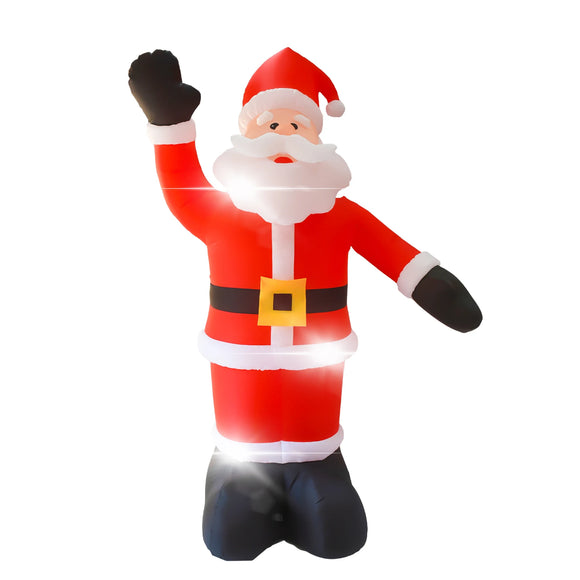 NNEOBA 8FT Tall Inflatable Santa Claus with 9 LED Lights