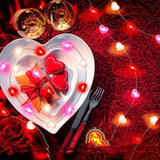 NNETM Valentine's Day Heart-Shaped LED String Lights