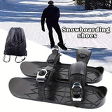 NNETM Mini Snow Skates Adjustable Ski Sled Boots