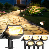 4Pack 63-LED Outdoor Solar Landscape Spotlights Warm White