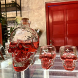 NNETM 2-Piece Skull Decanter Set - 750ml Crystal Wine Decanter