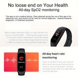 NNETM Smart Band Black - Fitness Tracker with Social Media Notifications