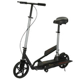 NNETM Black Stainless Steel Scooter with Rear Suspension