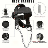 Neck Harness Weight Lifter – Adjustable Neck Strength Trainer with Steel Chain